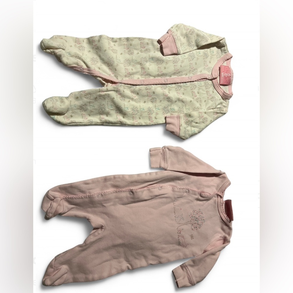 Adorable Pink and Cream Kids Footies